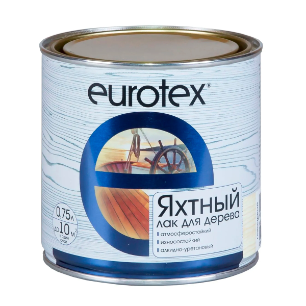 Лак яхтный Eurotex полуматовый 0,75л