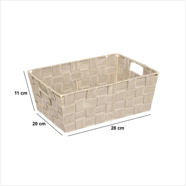 Корзина для хранения 5Five Lise 28х20х11 см бежевая 211420B