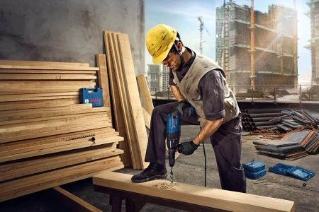 Дрель-шуруповерт аккумуляторная, ударная Bosch GSB 120-LI (2x 2.0 Ah) + набор оснастки (23 пр.)