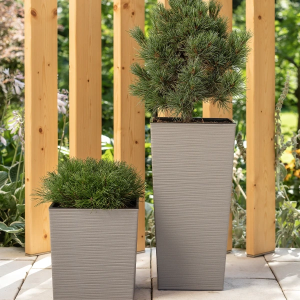 Кашпо FINEZJA 250x250 dłuto ECO wood - натуральное дерево LA831-38