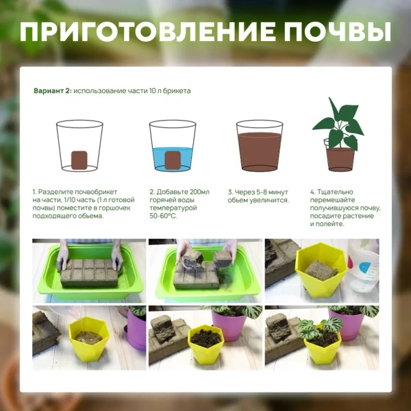 Почвобрикет Дивная петуния, 10л с гидрогелем БиоМастер