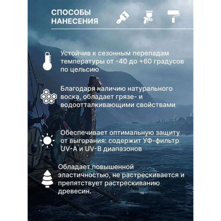 Антисептик для дерева Акватекс Викинг Гибридный лессирующий бесцветный 2,5