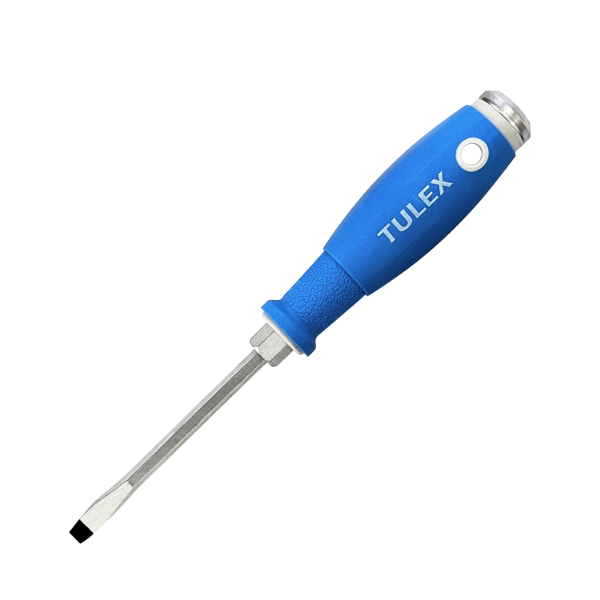 Отвертка ударная TULEX 5021615 двухкомпонентная рукоятка, магнитный наконечник, SL6.3х150мм