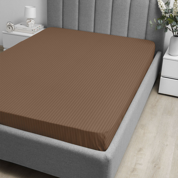 Простыня Волшебная Ночь на резинке 140х200 см 20 см борт NEW BEIGE