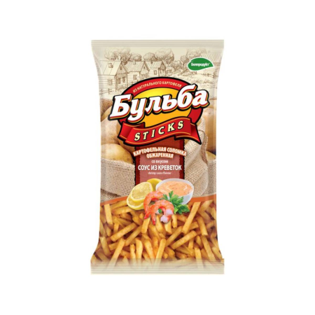 Соломка Бульба STIKS креветка 75гр