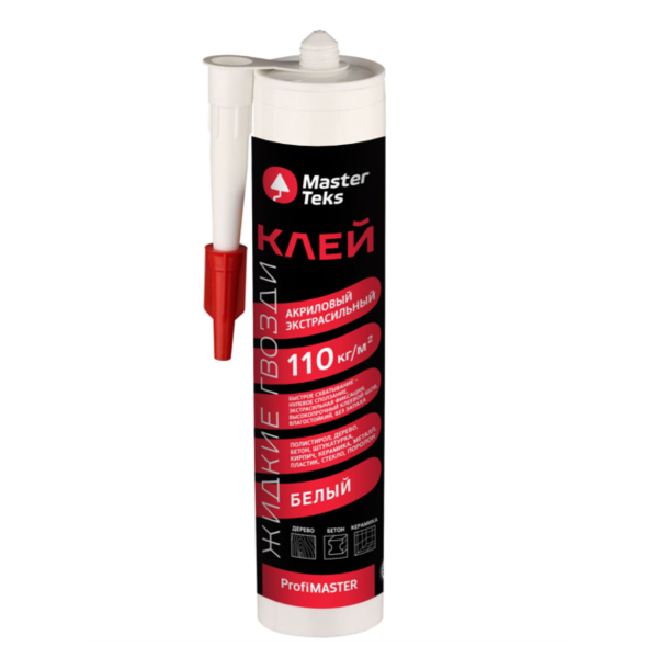 MasterTeks PM клей акриловый ЖГ 110 кг/м2 экстрасильный 0,430 белый