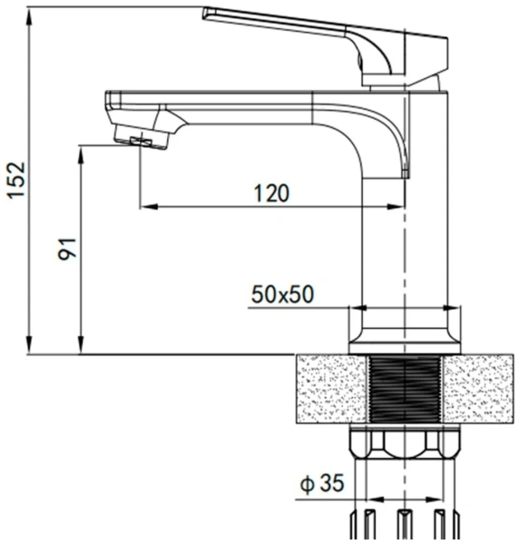 Смеситель д/р GROSS AQUA 6820828C Prado