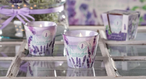 Аромасвеча BARTEK в стакане Лаванда115 гр (Lavender)
