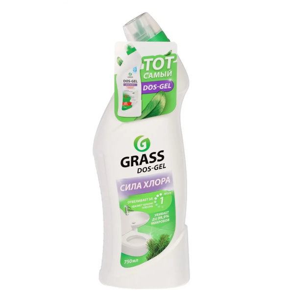 Гель для туалета и ванны GRASS DOS GEL Сила Хлора 750 мл