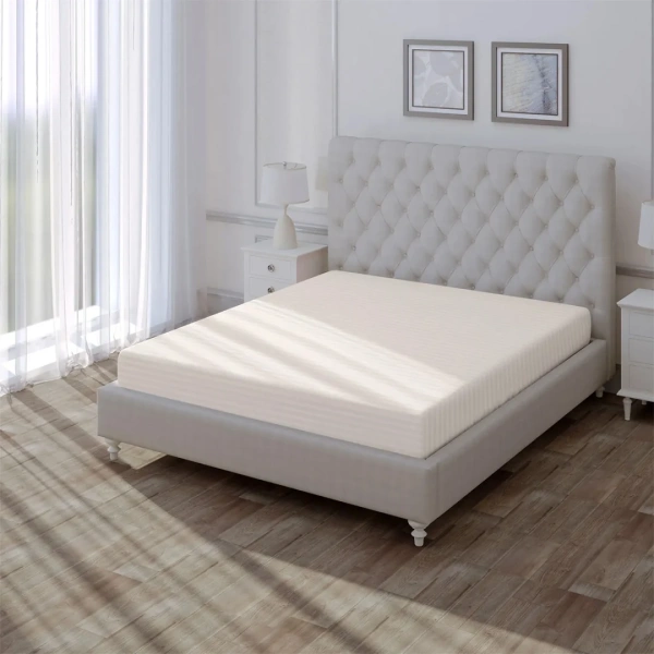 Простыня Verossa Stripe на резинке 160х200х30см борт 30 Antique White 925740