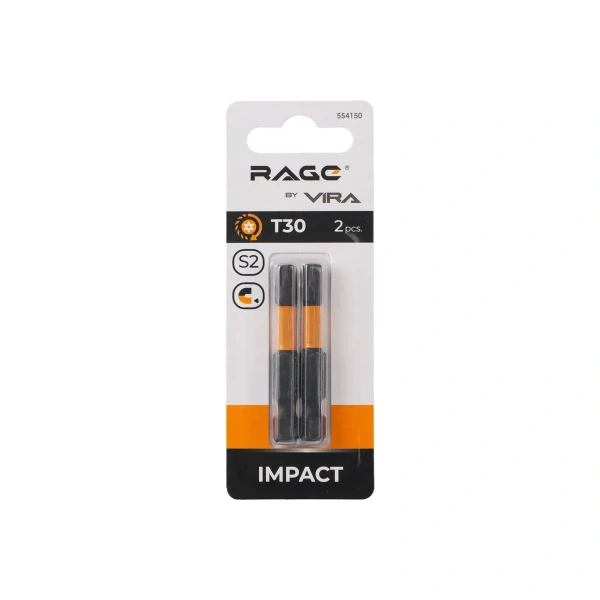 Набор бит торсионных TORX T30 S2 х 50 мм 2шт. RAGE by VIRA