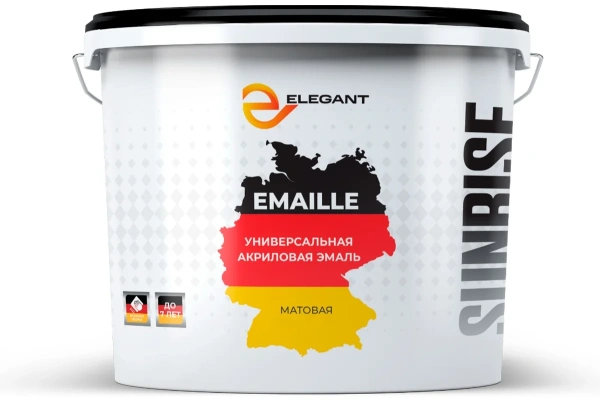 Эмаль акриловая Elegant матовый Sunrise 9 л