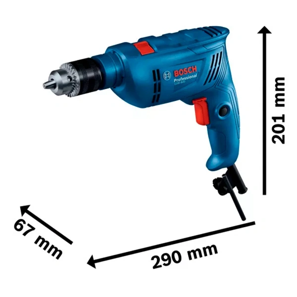 Дрель ударная BOSCH GSB 600 + Набор остнастки (100 пр.) + Чемодан