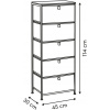 Комод текстильный 5Five Tissa 5 секций 45х30х114 см бежевый 193571BA