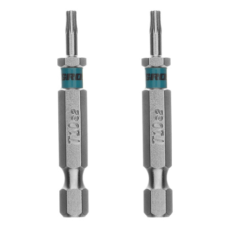 Бита Torx 10х50мм, сталь S2, шестигр., 2 шт.// Gross