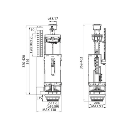 Арматура Iddis, 2-ур, ниж. подв. тип A арт.F012400-01K