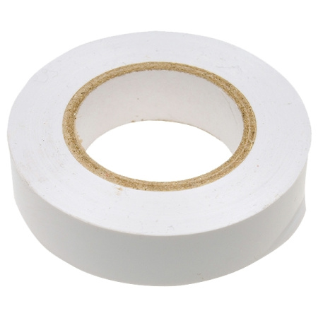 Изолента ПВХ, 15 мм х 10 м, 130 мкм, белая // СИБРТЕХ