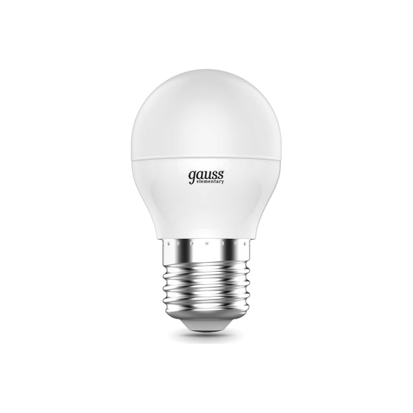 Лампа Gauss LED Elementary Шар 6W E27 470lm 6500K  53236