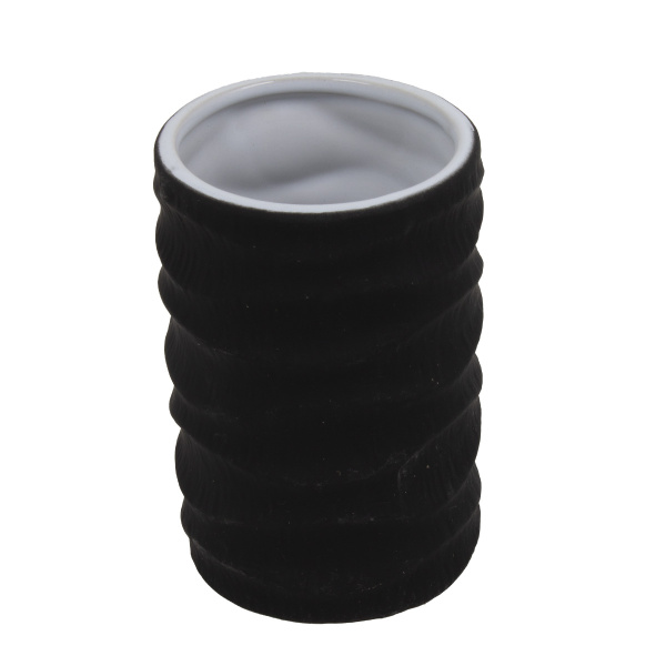 Набор для ванной комнаты Bathlux Black Wave (дозатор, 2 стакана, мыльница) 73155