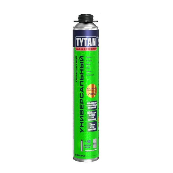 Tytan Professional пена-клей GUN универсальный 750 мл (зеленый)