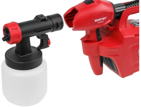 Краскораспылитель электрический WORTEX PS 1165-1 в кор. 650 Вт, 1000 мл/мин, 0.8 л бак