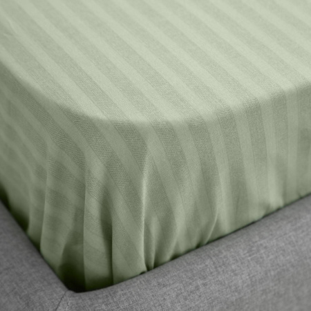 Простыня на резинке Волшебная Ночь Smoke Green 160х200 см 