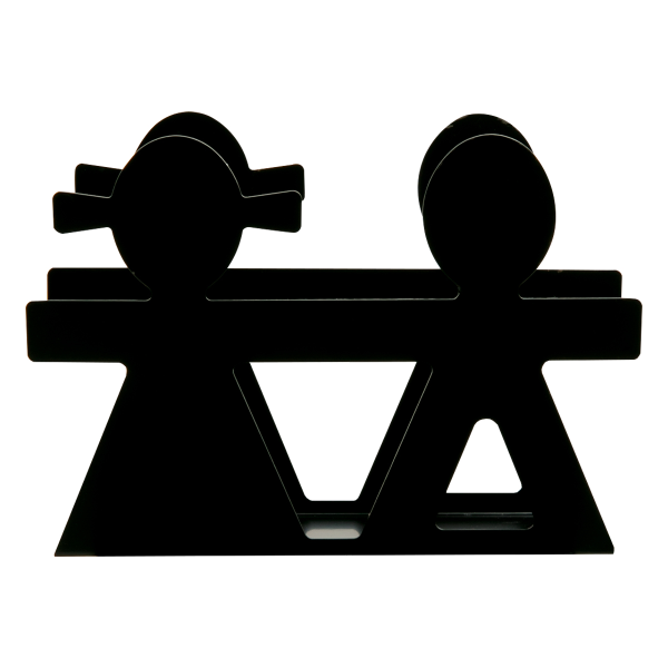 Салфетница FANCY HOME People черная металл CT27