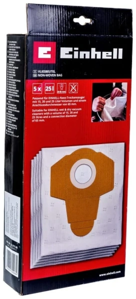 Мешки для пылесоса в комплекте Einhell Synthetic dust bag 25L(5 pcs) (2351190)