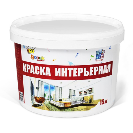 Краска водоэмульсионная интерьерная Валик внутренний Kaizer Budget 15кг