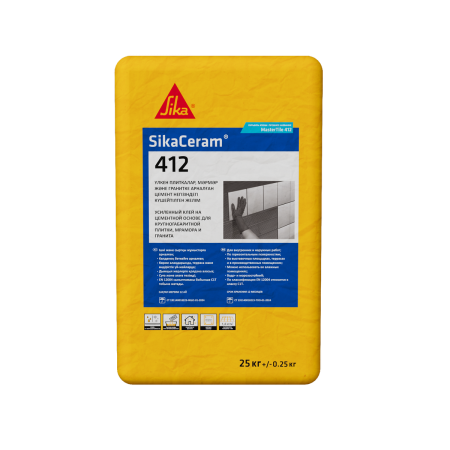 Клей Sika Ceram 412 для крупногабаритной плитки гориз. 25кг
