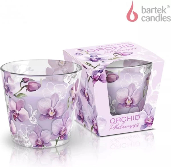 Аромасвеча BARTEK в стакане Орхидея Фаленопсис 115 гр (Orchid Phalaenopsis )