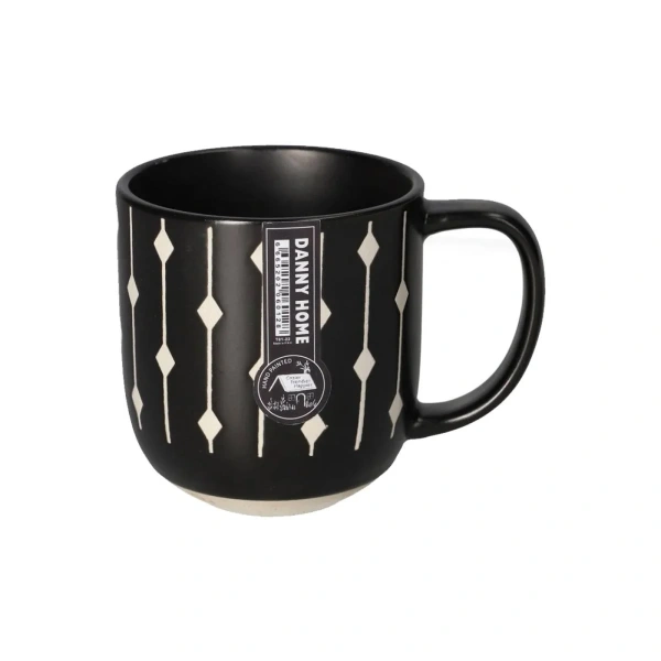 Кружка DH Geometric black 450мл фарфор 4 диз в ассорт T01-22