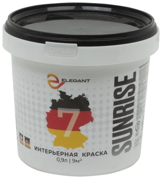 Краска акриловая Elegant интерьерная Супер моющаяся Sunrise-7 4 л