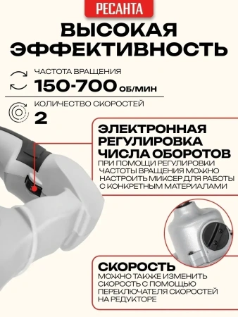 Миксер строительный СМ-1600Э-2 Ресанта