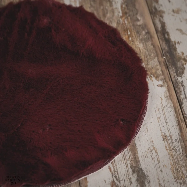 Шкура декоративная D38см maroon 440324 Kmg