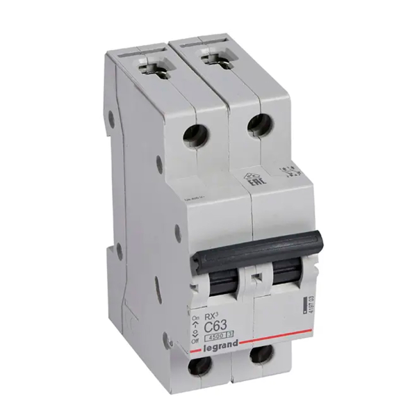 Автомат Legrand RX3 ВА 2Р С 63А 4,5ka 419703