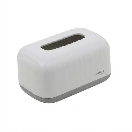 Органайзер для бумажных салфеток J&S Home Wawe pattern пластик белый 18х11х9,5 см JS185179